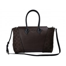 Louis Vuitton W Bag Pm Cuir Orferre Corpo E Veau Cachemire Lati Cioccolato