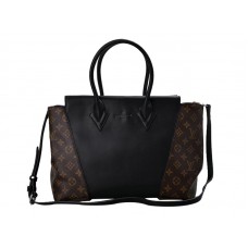 Borsa Louis Vuitton W Monogram e pelle PM nera