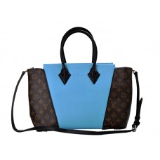 Borsa Louis Vuitton W Monogram e pelle PM blu