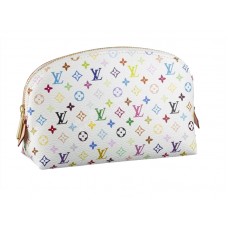Louis Vuitton Monogram Multicolore Cosmetic Pouch White