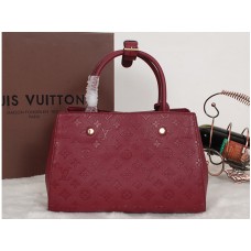 Louis Vuitton Monogramma Empreinte Montaigne Mm Borgogna