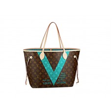 Louis Vuitton Monogramma V Neverfull Mm Turchese
