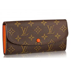 Portafoglio Louis Vuitton Monogram Emilie rosso peperoncino