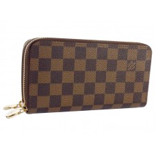 Portafoglio Louis Vuitton Damier Ebene doppio zippy