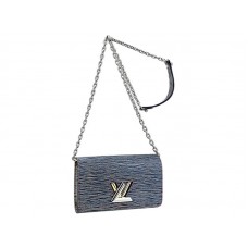 Portafoglio Louis Vuitton Epi Leather Twist Chain Denim Dark