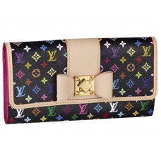 Portafoglio multicolore Sarah Knot Louis Vuitton nero