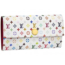 Portafoglio Louis Vuitton multicolore bianco Sarah Eglantine