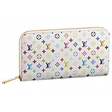 Portafoglio Louis Vuitton Multicolore Bianco Zippy Arancione