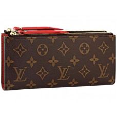 Portafoglio Adele in tela monogramma Louis Vuitton fucsia