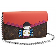 Portafoglio Totem con catena in tela Monogram Louis Vuitton