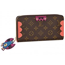 Portafoglio Louis Vuitton Monogram Canvas Zippy Totem Flamingo