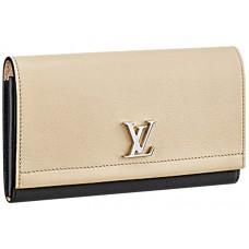 Portafoglio Louis Vuitton Lockme Ii Vanille Noir