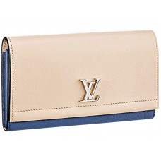 Portafoglio Louis Vuitton Lockme Ii Vanille Bleu