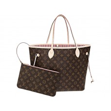 Ballerina in tela monogramma Louis Vuitton Neverfull Mm Rose
