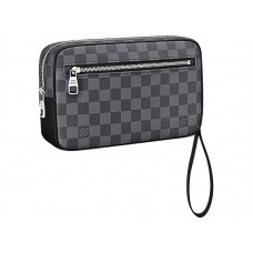 Pochette Kasai in tela Damier Graphite di Louis Vuitton