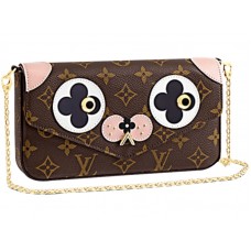 Pochette Felicie in tela monogramma Louis Vuitton Un adorabile cane