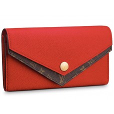 Portafoglio Louis Vuitton Doppia V Monogram Taurillon Pelle Rubis m64317