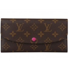 Portafoglio Louis Vuitton Emilie Monogram Canvas Rosa m41943
