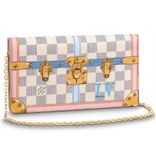 Pochette Weekend in tela Damier Azur Louis Vuitton
