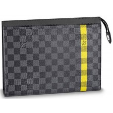 Louis Vuitton Damier Graphite Stripe Travel Pouch Mm Giallo n60107