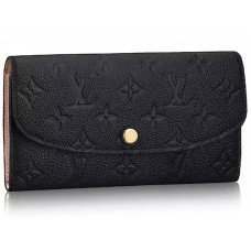 Portafoglio Emilie in pelle Louis Vuitton Monogram Empreinte Nero m62369