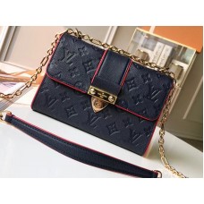 Louis Vuitton Monogram Empreinte Pochette in pelle Metis Navy Rosso m44071