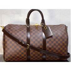 Louis Vuitton Damier Ebene Tela Keepall Bandouliere 45 n41428