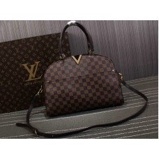 Borsa da bowling Kensington in tela Damier Ebene Louis Vuitton n41505-De