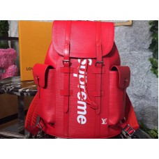 Zaino Louis Vuitton X Supreme Christopher Epi PM rosso