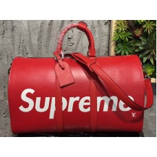 Louis Vuitton X Supreme Epi Leather Keepall Bandouliere 45 Rosso