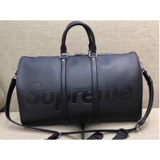 Louis Vuitton X Supreme Epi Leather Keepall Bandouliere 45 Nero