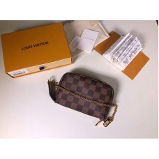 Louis Vuitton Damier Ebene Tela Mini Pochette Accessori n58009