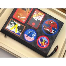 Custodia da viaggio Louis Vuitton in tela Damier Graphite n60134