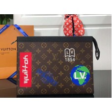Louis Vuitton Monogram Tela Gesso Pochette Voyage Marrone m61692