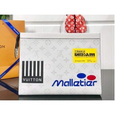 Louis Vuitton Monogram Canvas Chalk Pochette Voyage Bianco m61692