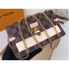 Portafoglio Louis Vuitton Damier Canvas Ebene Vavin Chain Crema n60237