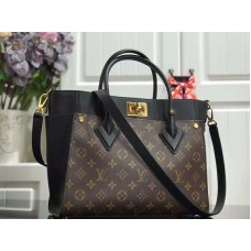 Louis Vuitton Monogram Canvas On My Side Pelle di vitello nera m53823