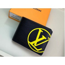 Portafoglio multiplo Louis Vuitton Epi Leather nero e giallo m67907
