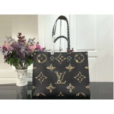 Louis Vuitton Monogram Giant Canvas Onthego Animal Nero m44576