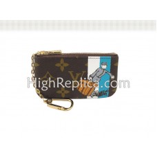 Pochette da sposo Louis Vuitton Monogram Cles Blu