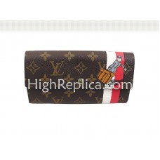 Portafoglio Louis Vuitton Monogram Groom con tasca con cerniera, rosso