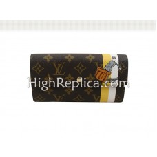 Portafoglio Louis Vuitton Monogram Groom con tasca con cerniera, giallo
